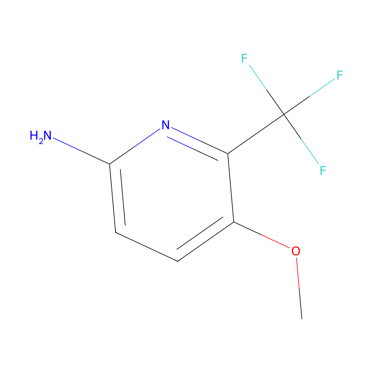 6-Amino-3-methoxy-2-(trifluoromethyl)pyridine molecular structure, CAS 1227581-89-6