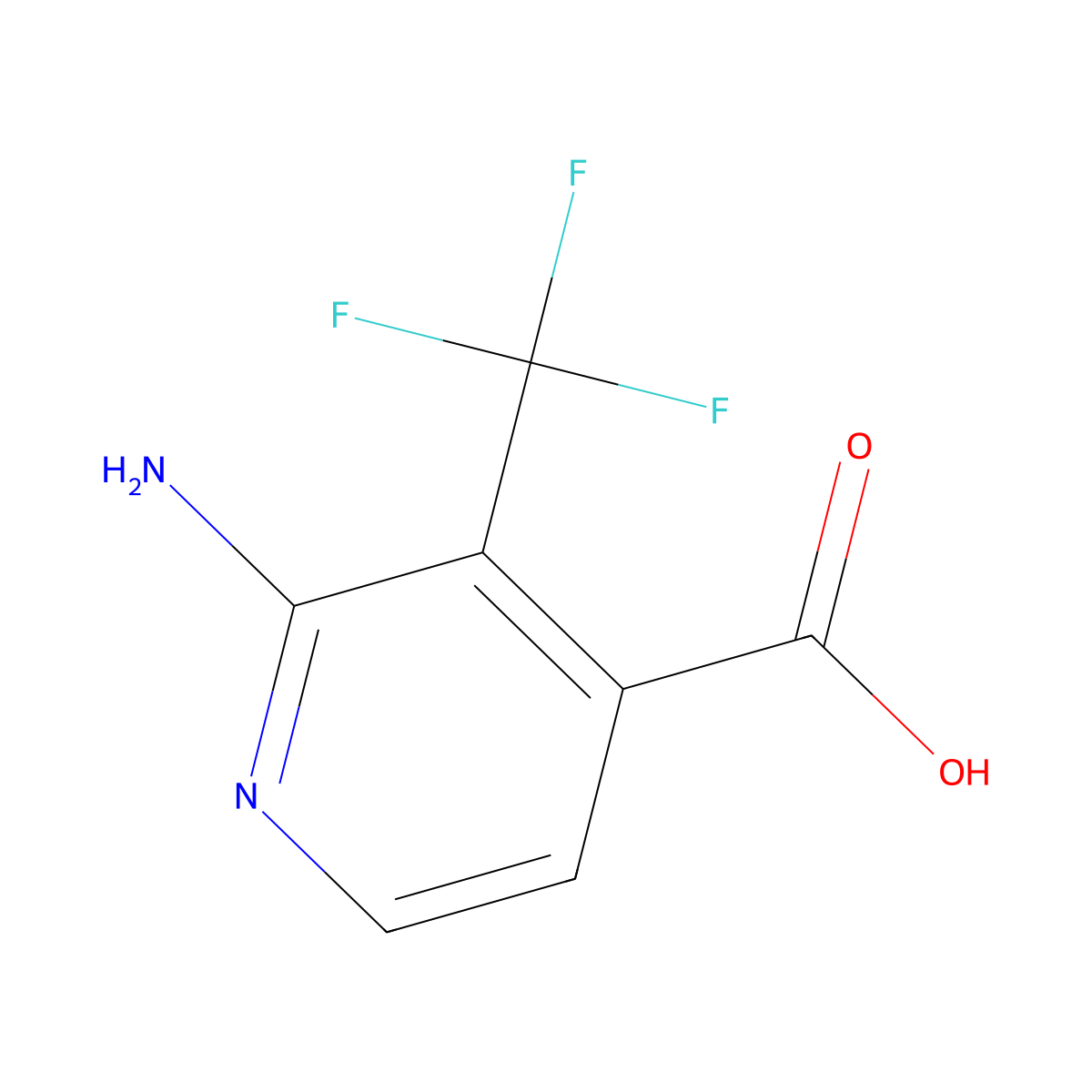 2-Amino-3-(trifluoromethyl)isonicotinic acid molecular structure, CAS 1227582-09-3