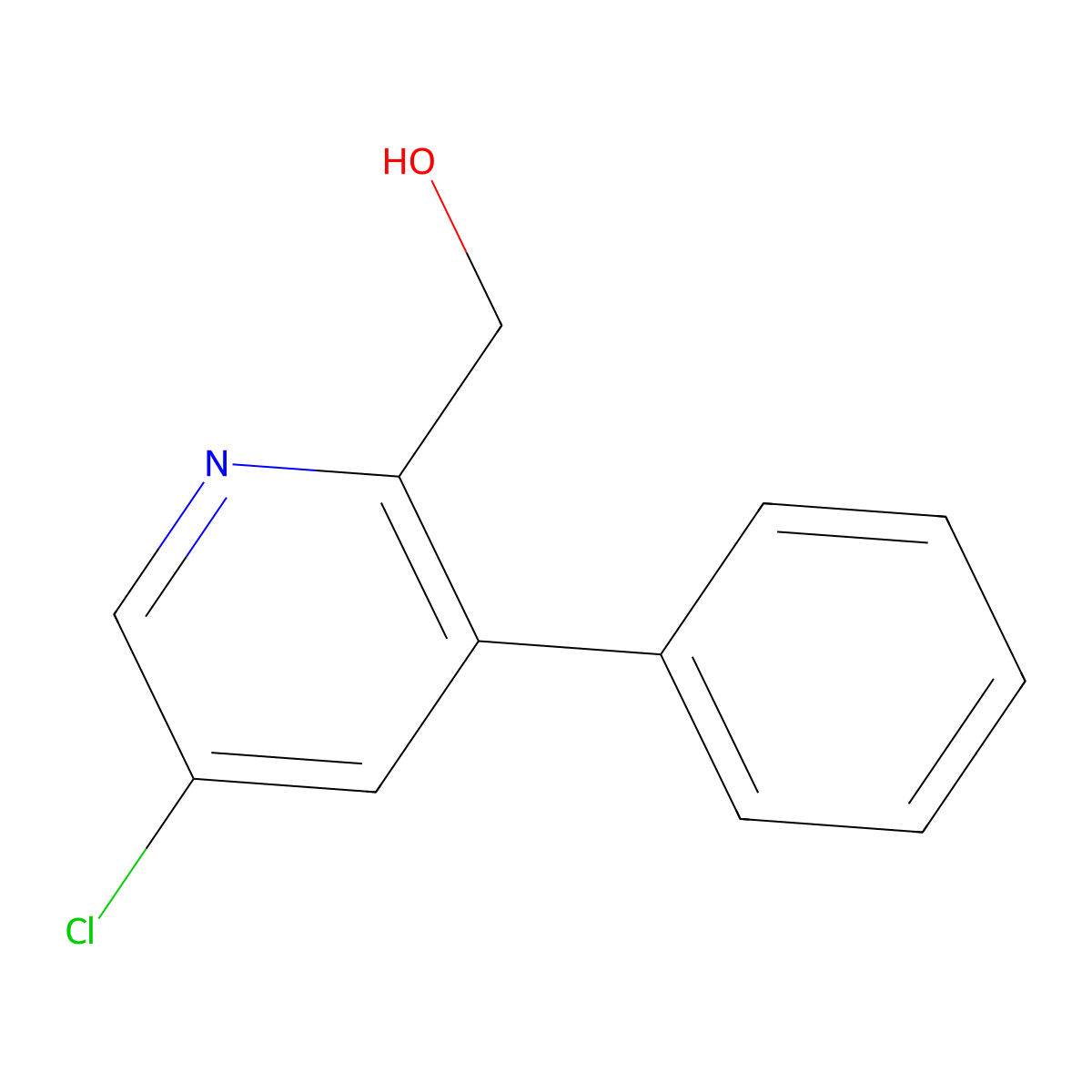 5-Chloro-3-phenyl-2-pyridinemethanol molecular structure, CAS 1227582-83-3