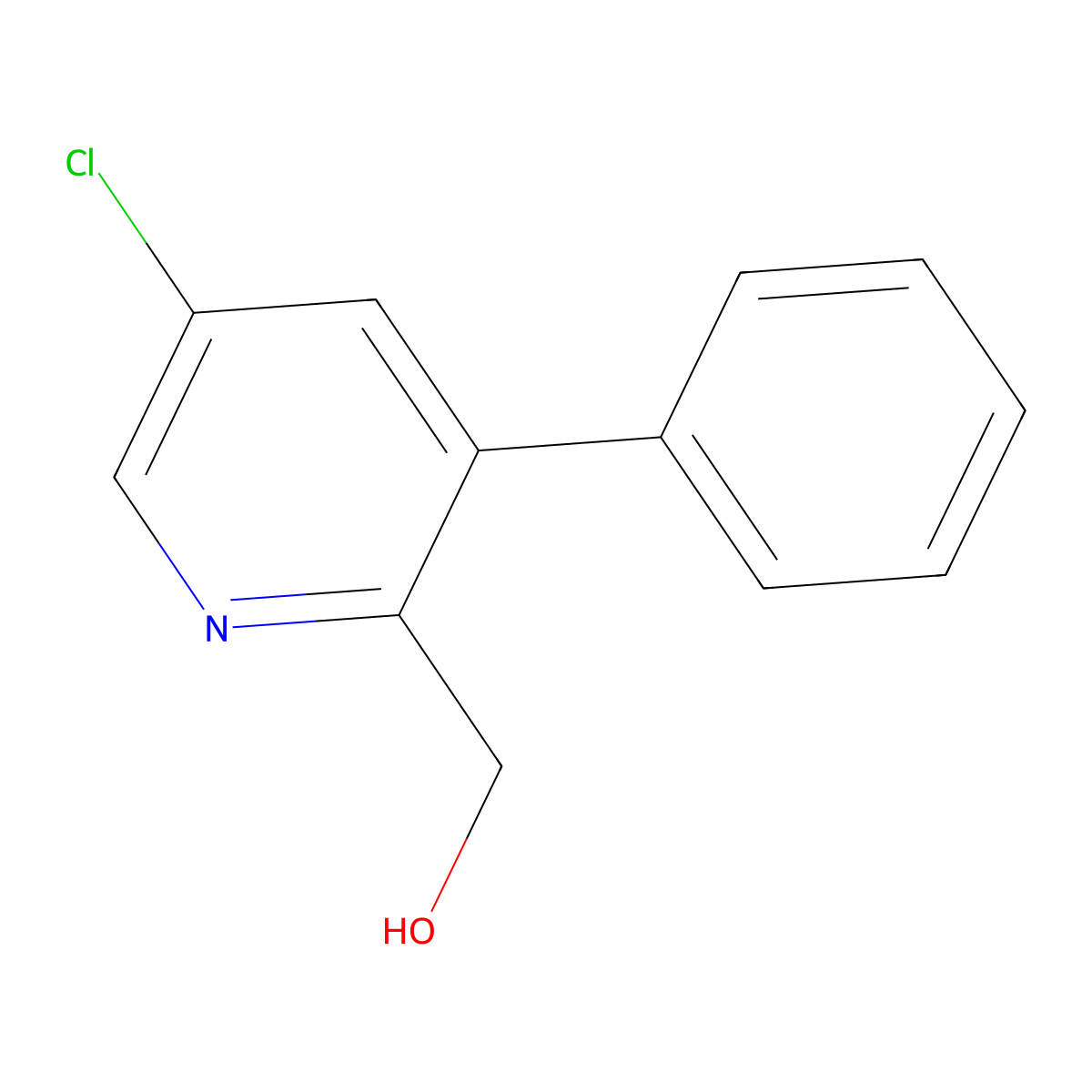 5-Chloro-3-phenyl-2-pyridinemethanol molecular structure, CAS 1227582-83-3