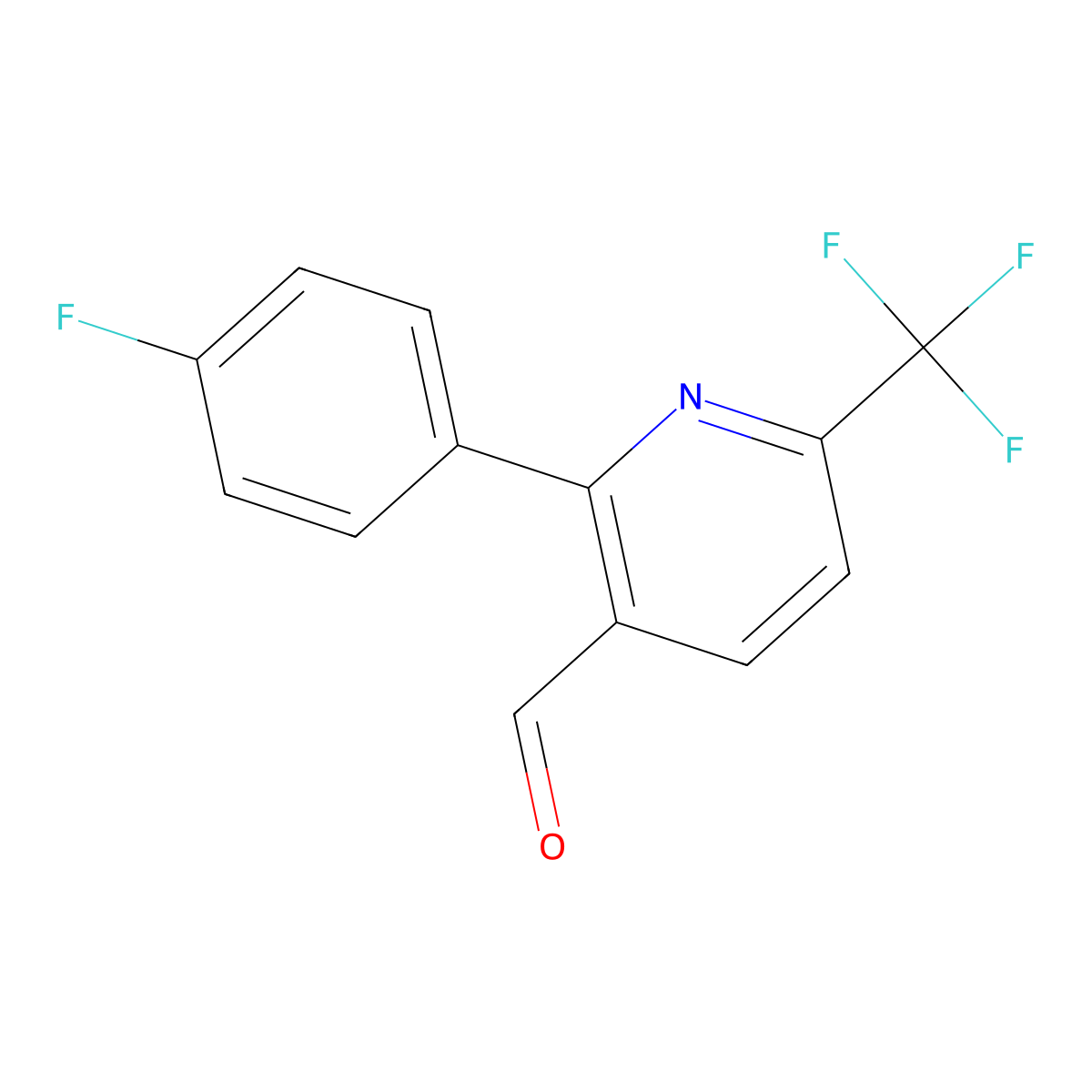 2-(4-Fluorophenyl)-6-(trifluoromethyl)nicotinaldehyde molecular structure, CAS 1227582-90-2