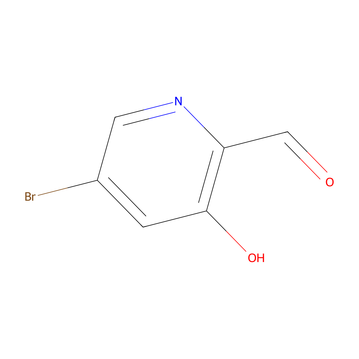 5-Bromo-3-hydroxypicolinaldehyde molecular structure, CAS 1227582-97-9
