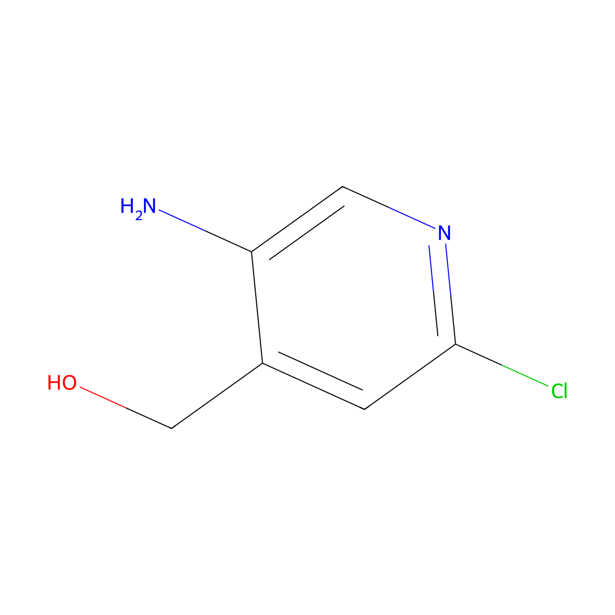 (5-Amino-2-chloropyridin-4-yl)methanol molecular structure, CAS 1227583-24-5