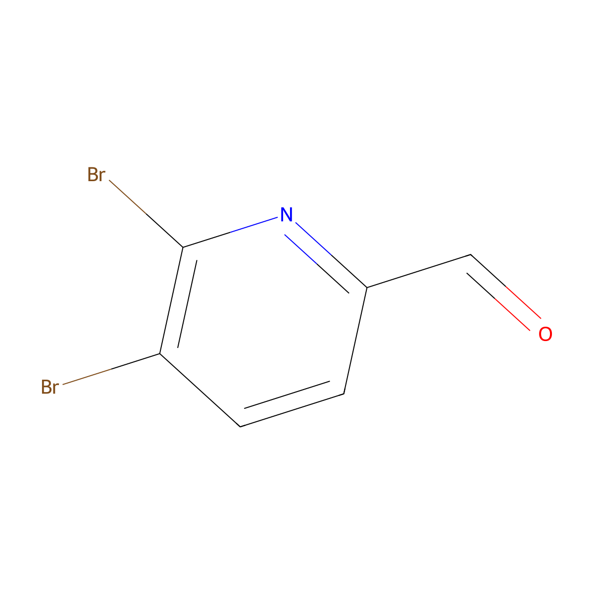 5,6-Dibromopyridine-2-carbaldehyde molecular structure, CAS 1227583-66-5