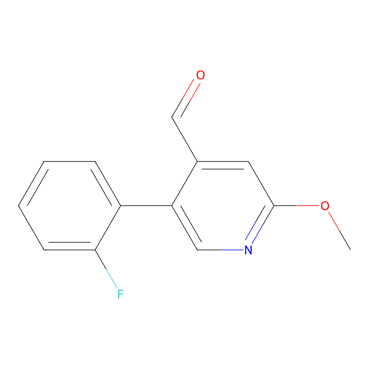 5-(2-Fluorophenyl)-2-methoxypyridine-4-carbaldehyde molecular structure, CAS 1227583-67-6
