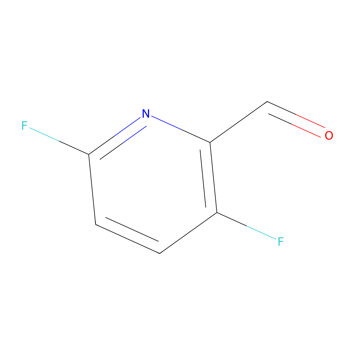 3,6-Difluoropicolinaldehyde molecular structure, CAS 1227583-74-5