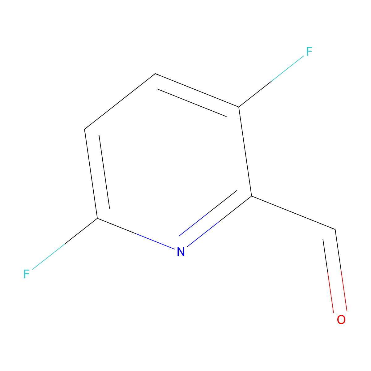 3,6-Difluoropicolinaldehyde molecular structure, CAS 1227583-74-5