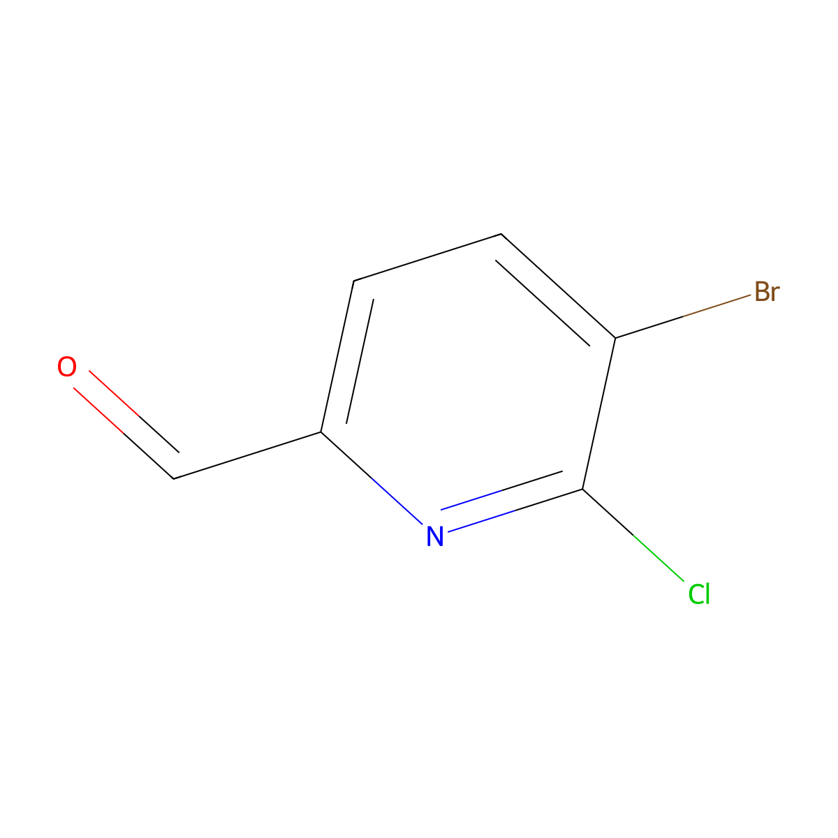 5-Bromo-6-chloropyridine-2-carbaldehyde molecular structure, CAS 1227583-91-6