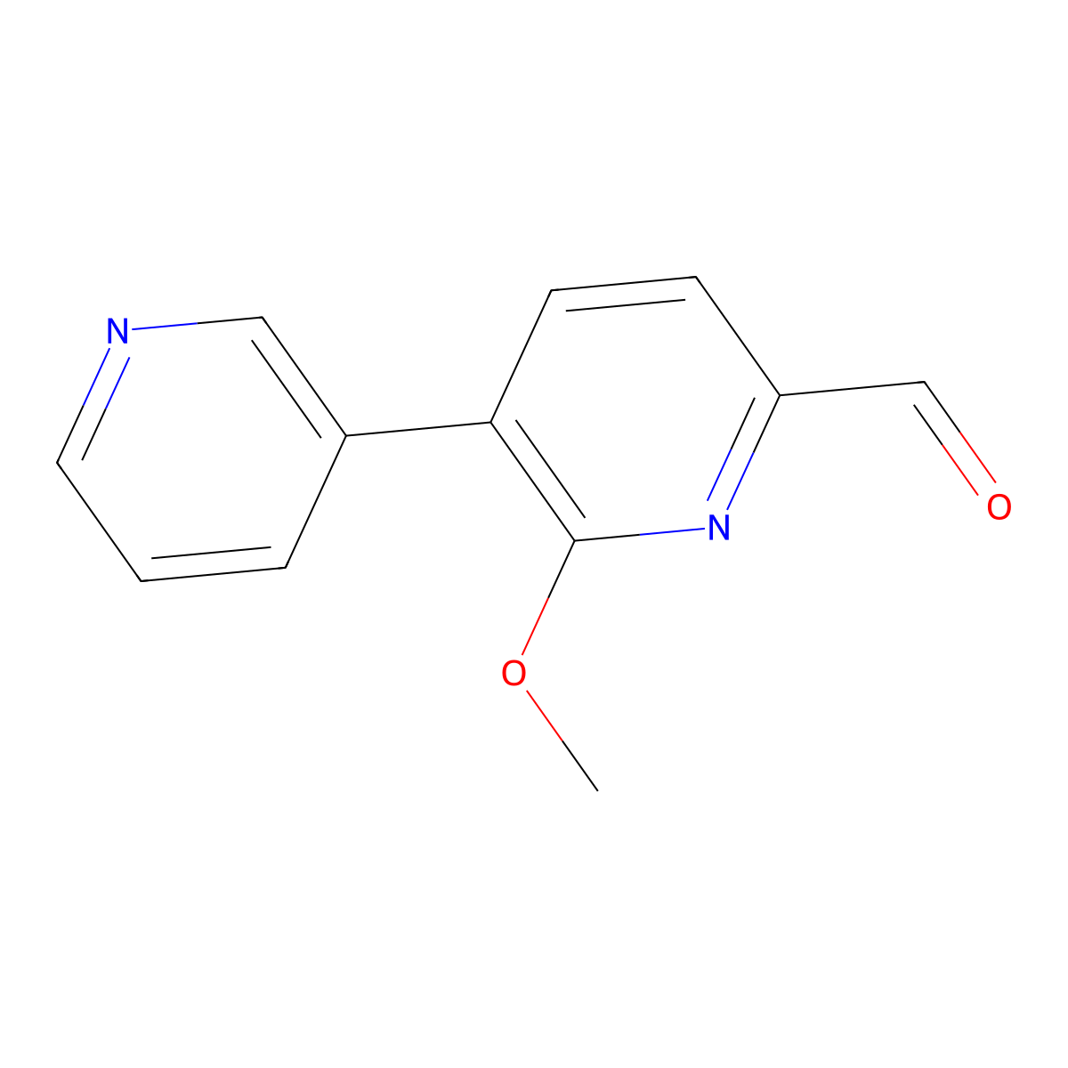 2-Methoxy[3,3'-bipyridine]-6-carbaldehyde molecular structure, CAS 1227584-13-5