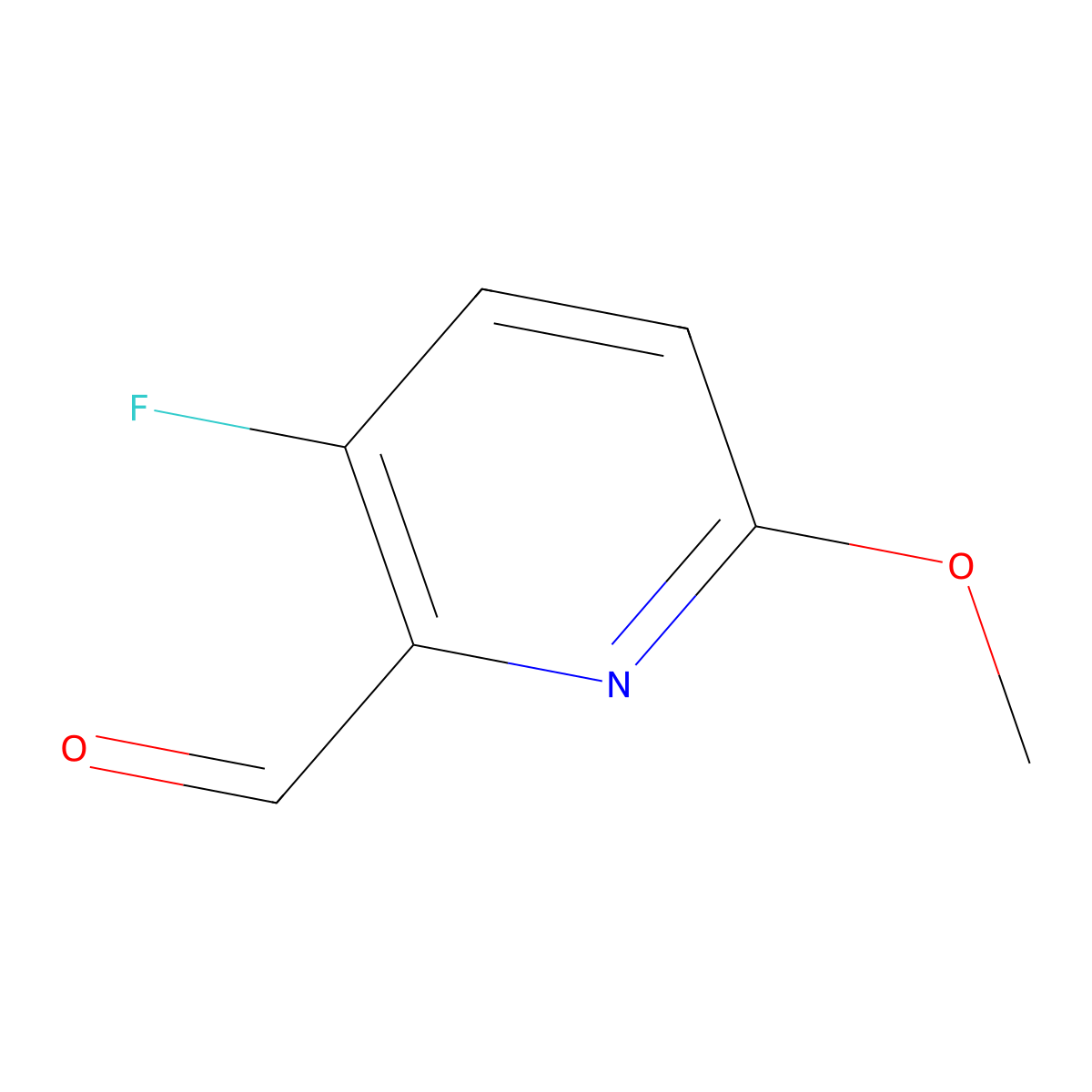 3-Fluoro-6-methoxypyridine-2-carbaldehyde molecular structure, CAS 1227584-16-8