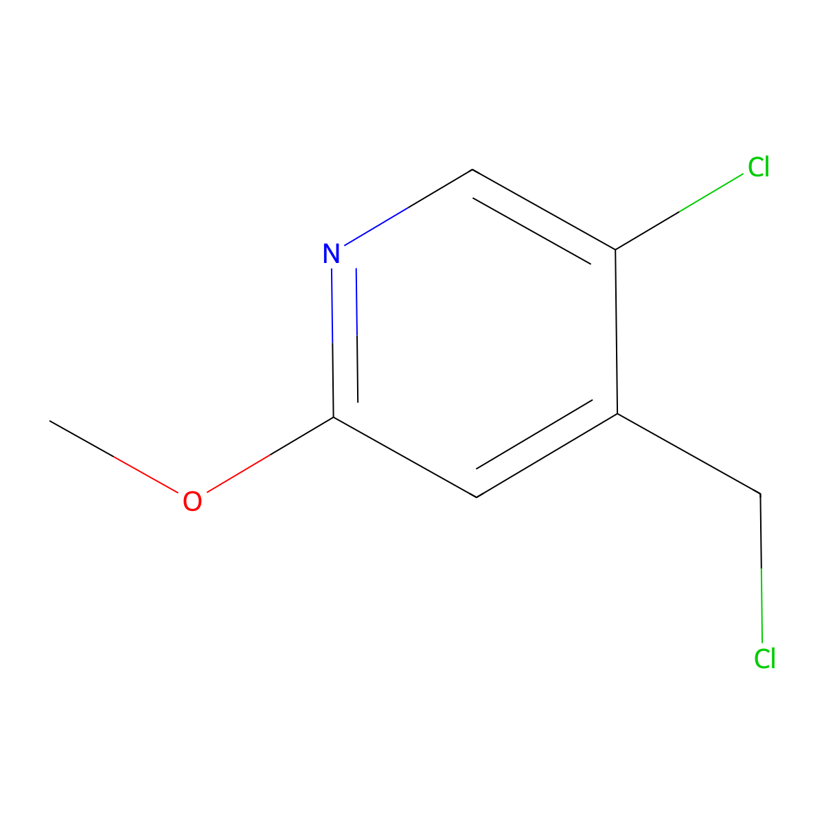 5-Chloro-4-(chloromethyl)-2-methoxypyridine molecular structure, CAS 1227584-37-3