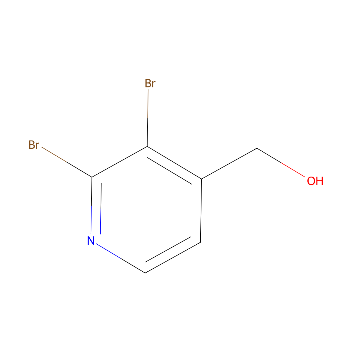 (2,3-Dibromopyridin-4-yl)methanol molecular structure, CAS 1227584-38-4