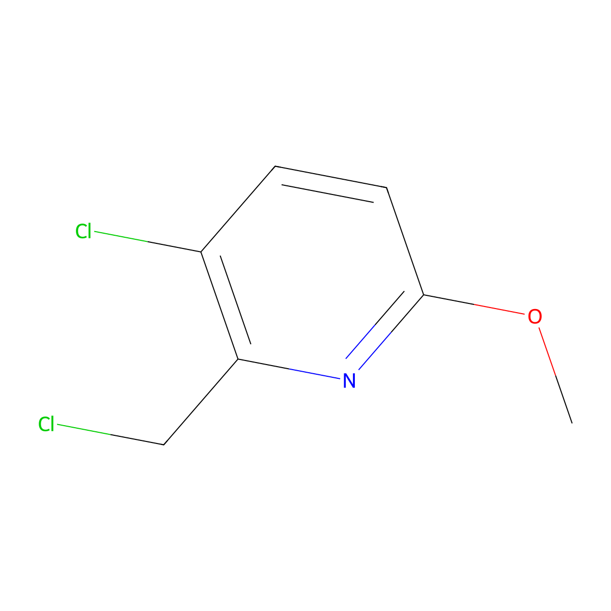 3-Chloro-2-(chloromethyl)-6-methoxypyridine molecular structure, CAS 1227584-43-1