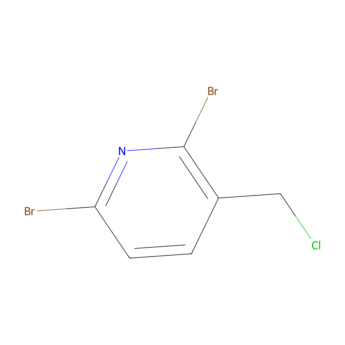 2,6-Dibromo-3-(chloromethyl)pyridine molecular structure, CAS 1227584-48-6