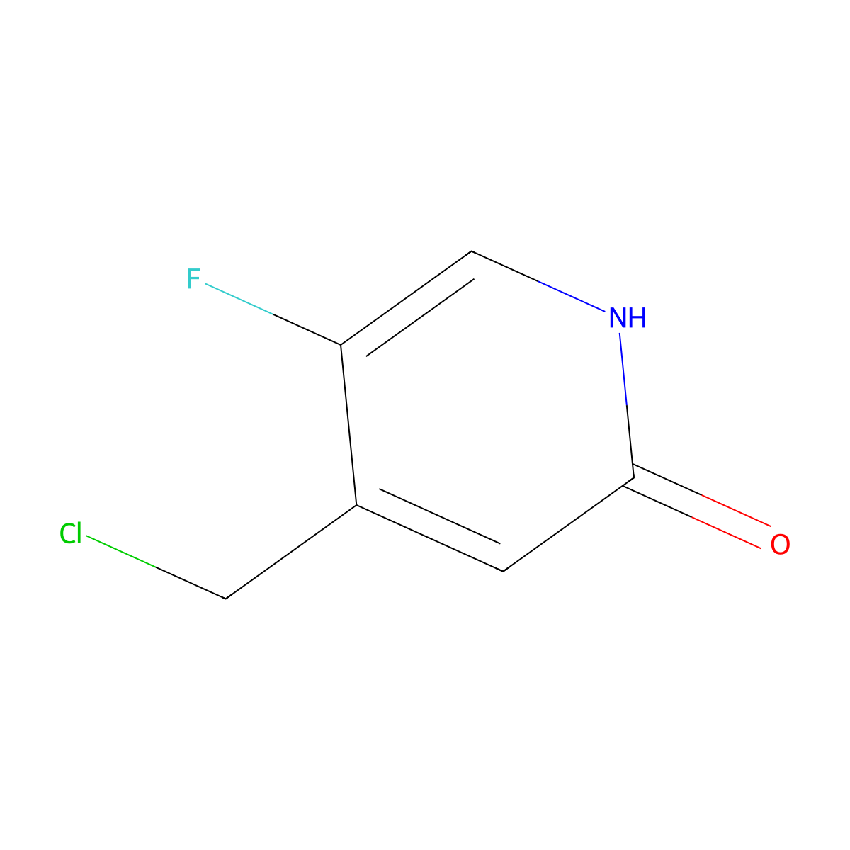 4-(Chloromethyl)-5-fluoropyridin-2-ol molecular structure, CAS 1227584-62-4