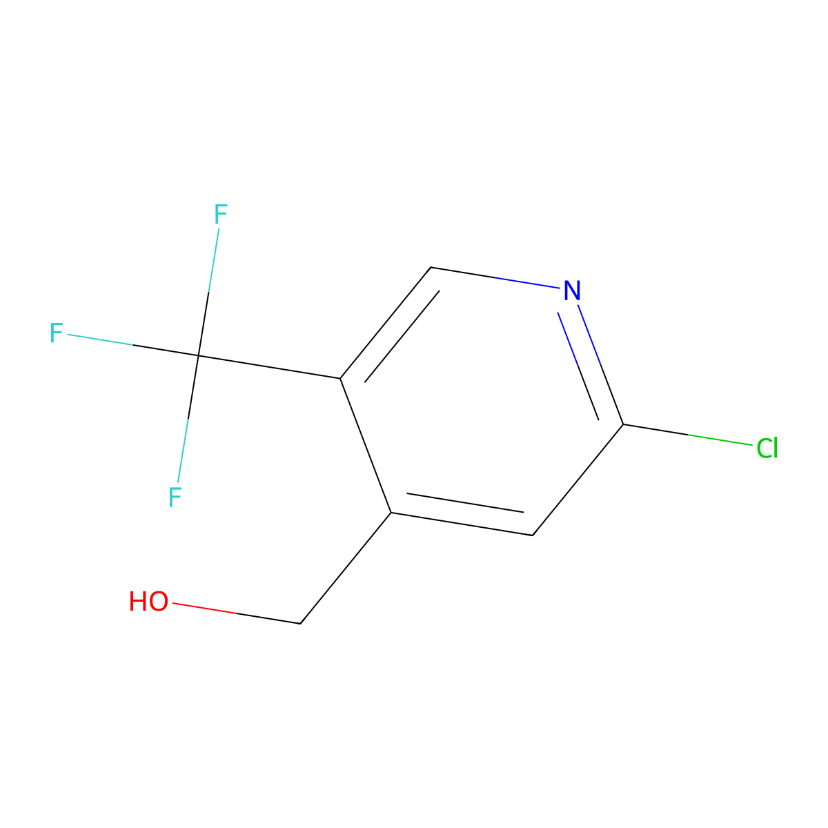 2-Chloro-5-(trifluoromethyl)-4-pyridinemethanol molecular structure, CAS 1227585-35-4