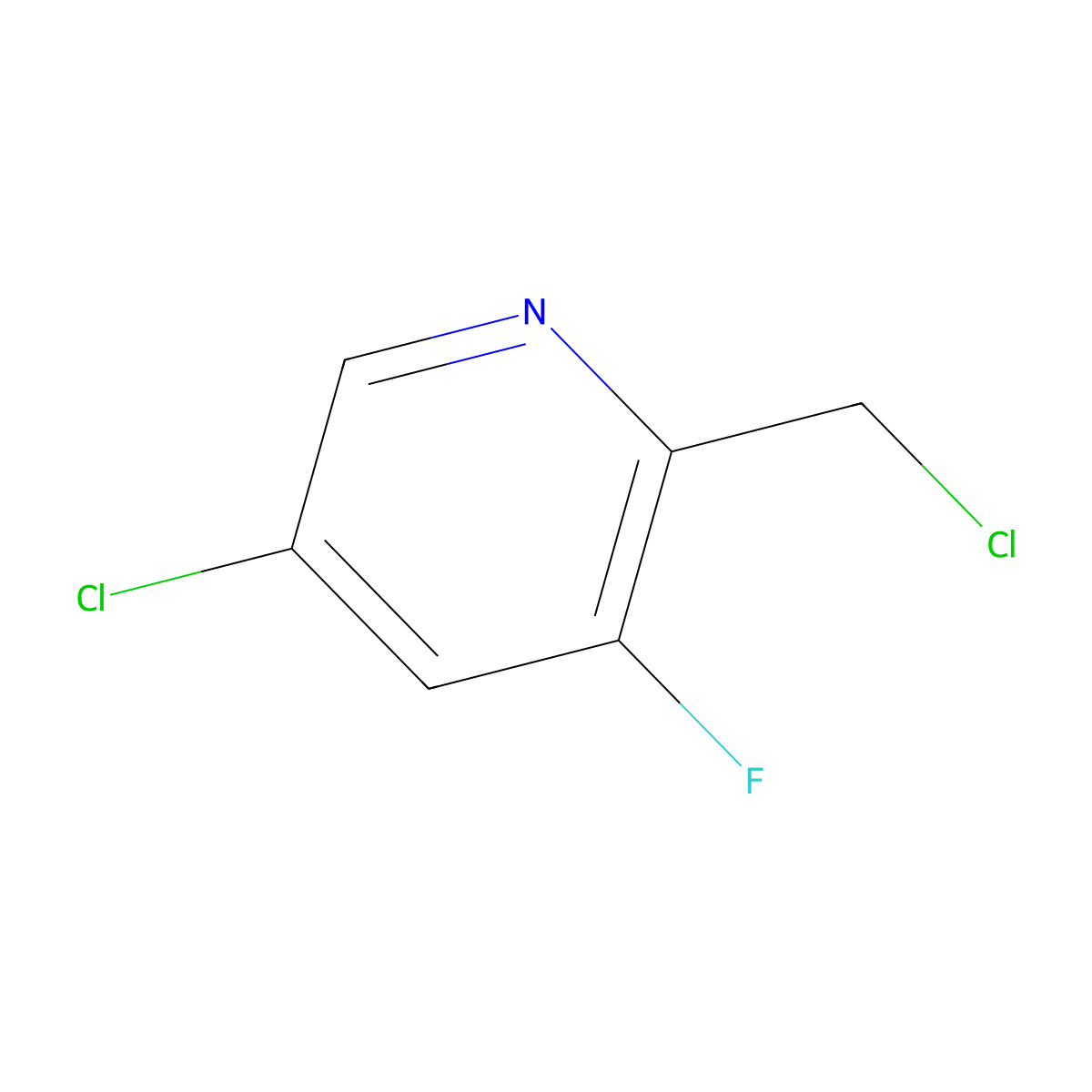 5-Chloro-2-(chloromethyl)-3-fluoropyridine molecular structure, CAS 1227585-36-5