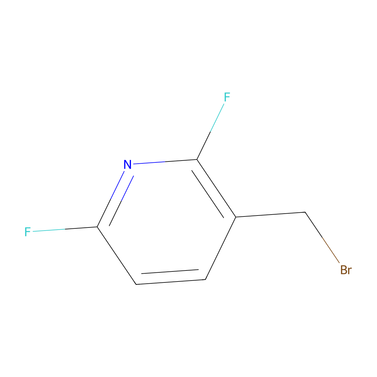 3-(Bromomethyl)-2,6-difluoropyridine molecular structure, CAS 1227585-46-7