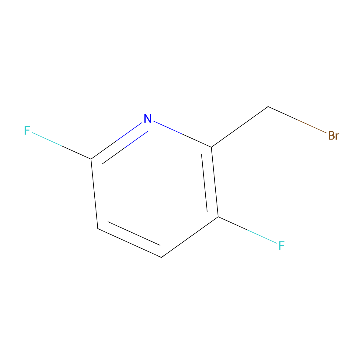 2-(Bromomethyl)-3,6-difluoropyridine molecular structure, CAS 1227585-47-8