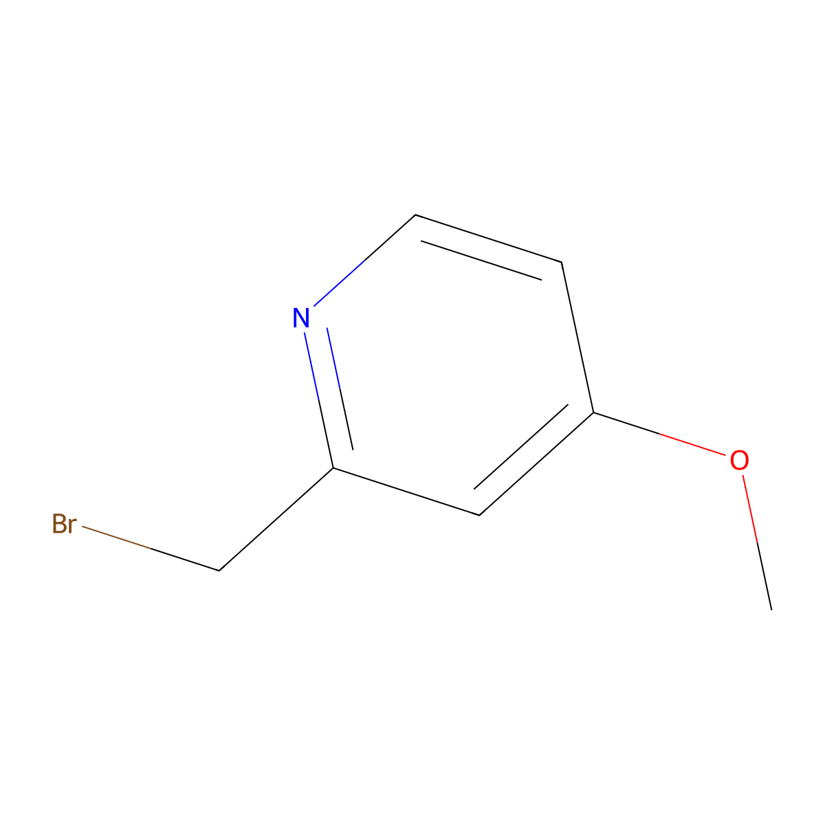 2-(Bromomethyl)-4-methoxypyridine molecular structure, CAS 1227585-54-7