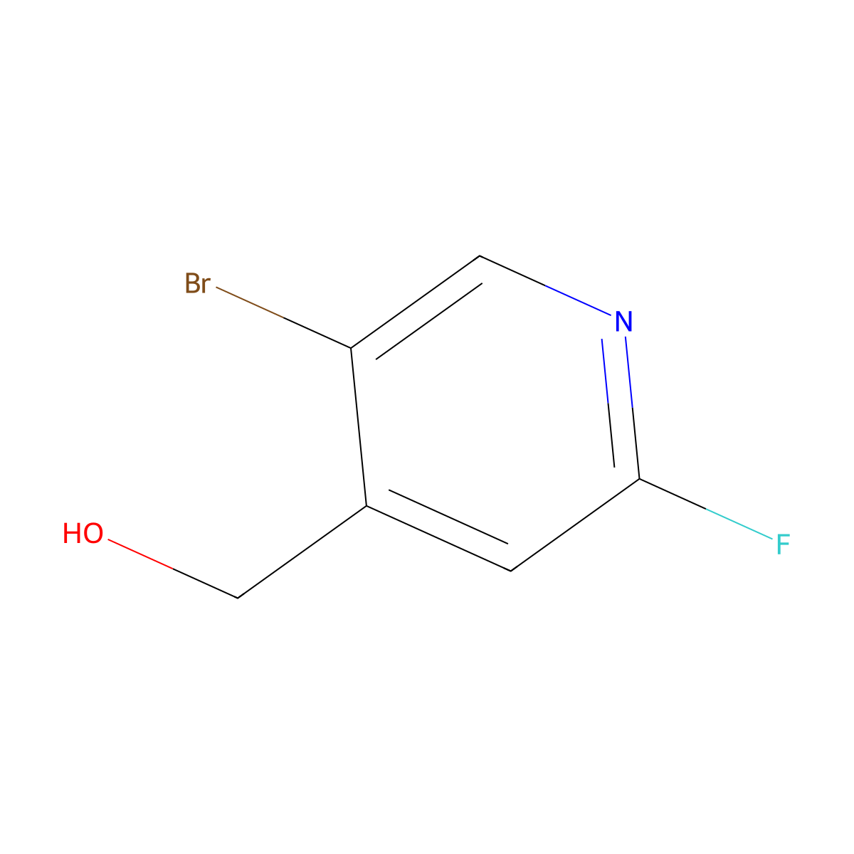 (5-Bromo-2-fluoropyridin-4-yl)methanol molecular structure, CAS 1227585-92-3