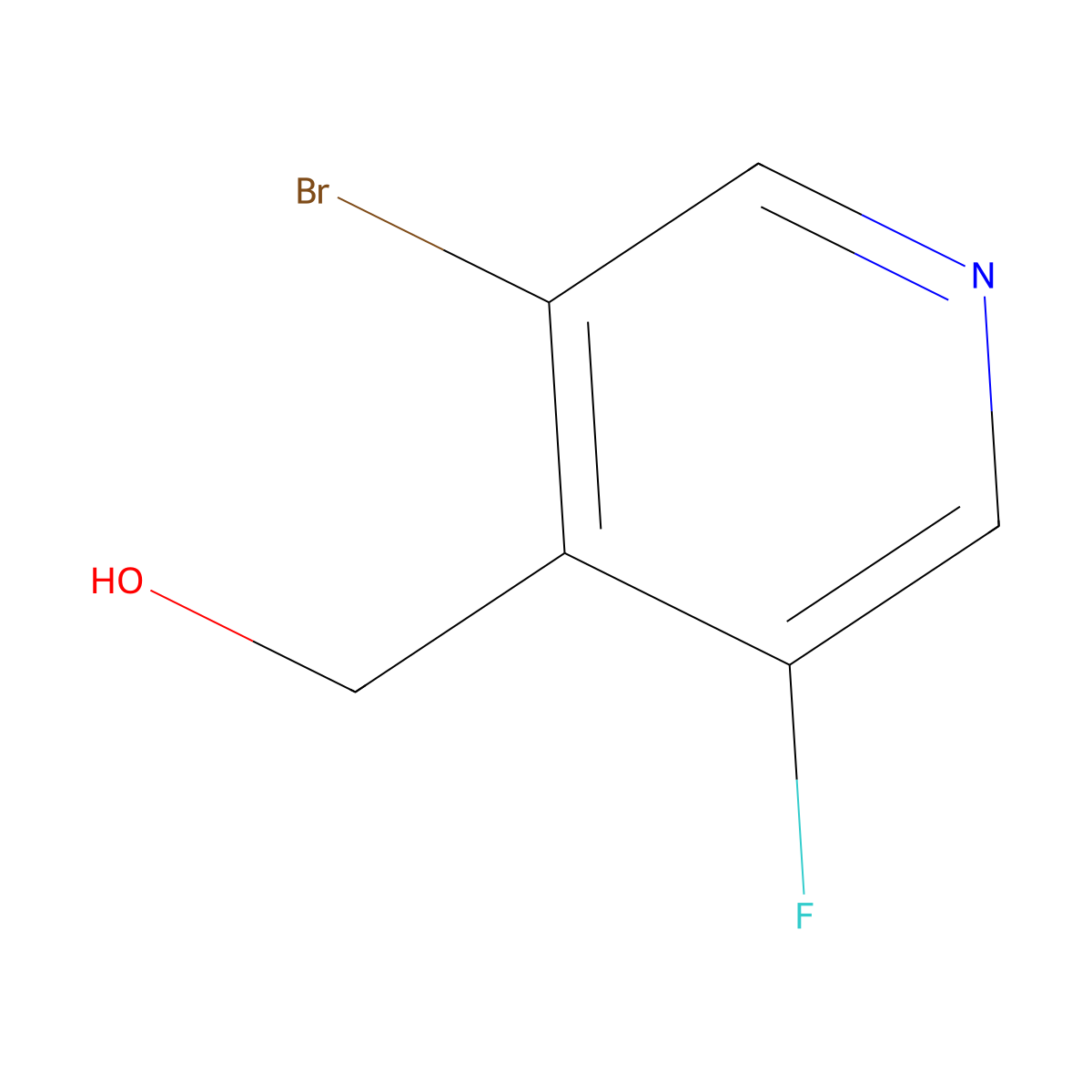(3-Bromo-5-fluoropyridin-4-yl)methanol molecular structure, CAS 1227586-02-8