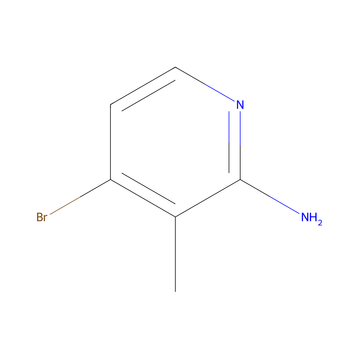 4-Bromo-3-methylpyridin-2-amine molecular structure, CAS 1227586-05-1