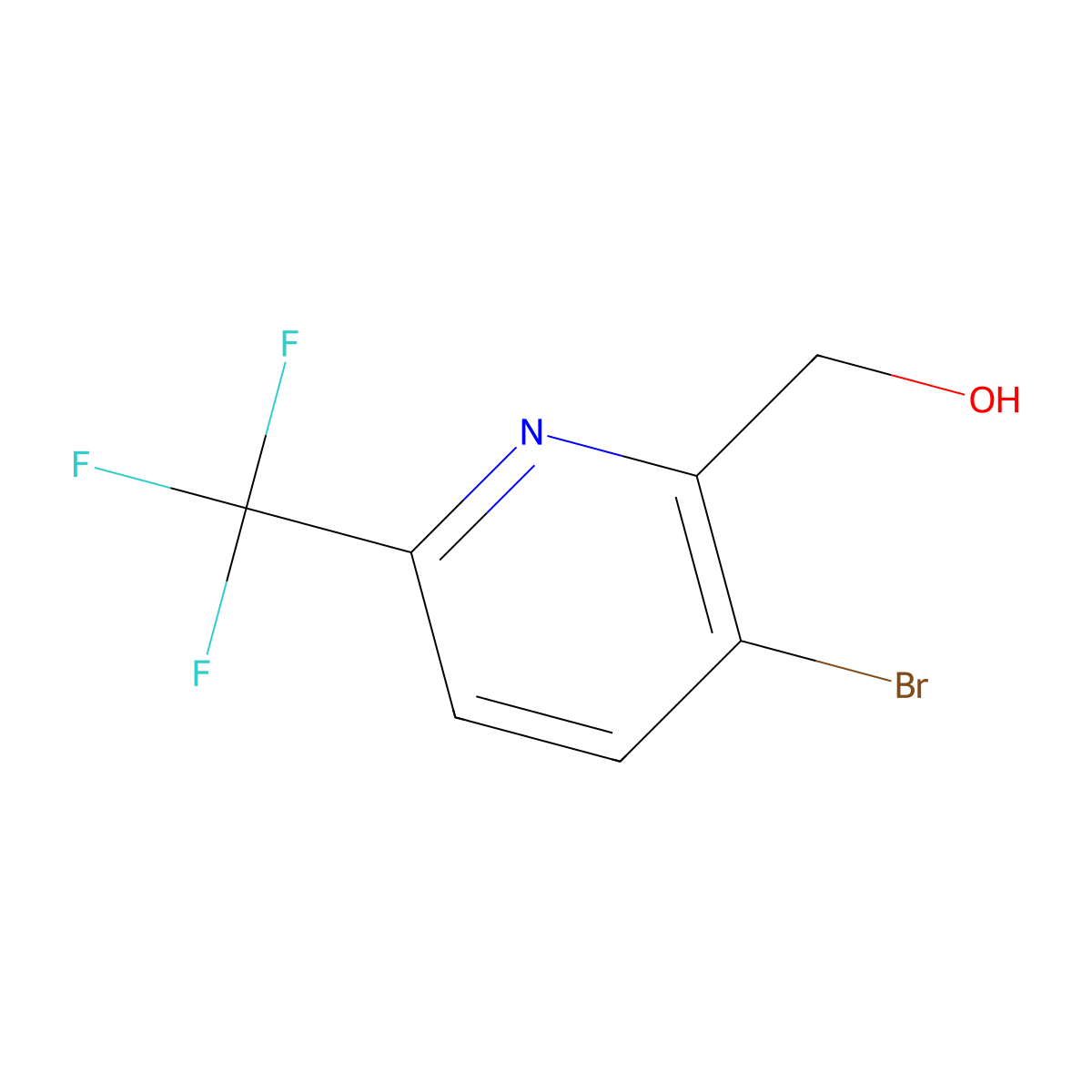3-Bromo-6-(trifluoromethyl)pyridine-2-methanol molecular structure, CAS 1227586-09-5