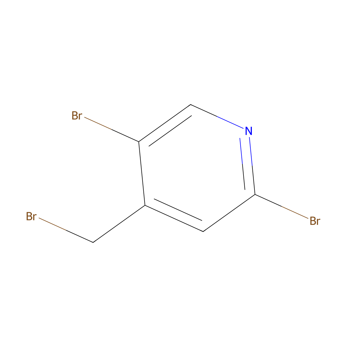 2,5-Dibromo-4-(bromomethyl)pyridine molecular structure, CAS 1227586-11-9