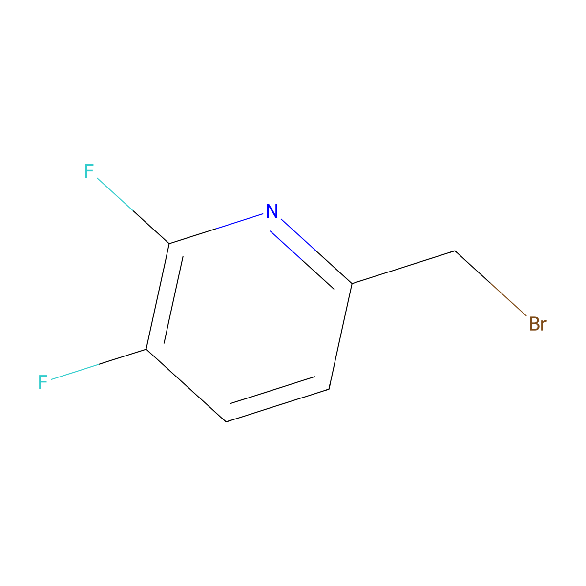 6-(Bromomethyl)-2,3-difluoropyridine molecular structure, CAS 1227586-16-4