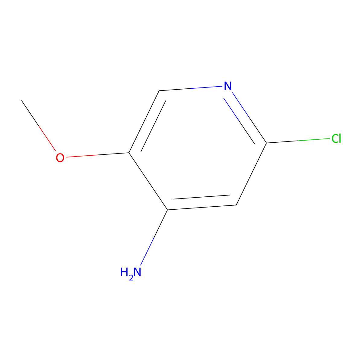 2-Chloro-5-methoxypyridin-4-amine molecular structure, CAS 1227586-39-1