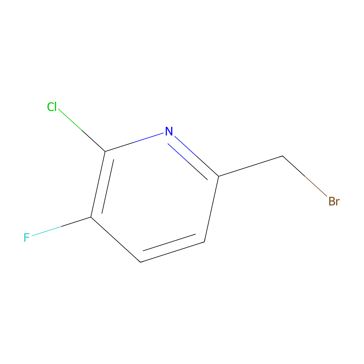 6-(Bromomethyl)-2-chloro-3-fluoropyridine molecular structure, CAS 1227586-47-1
