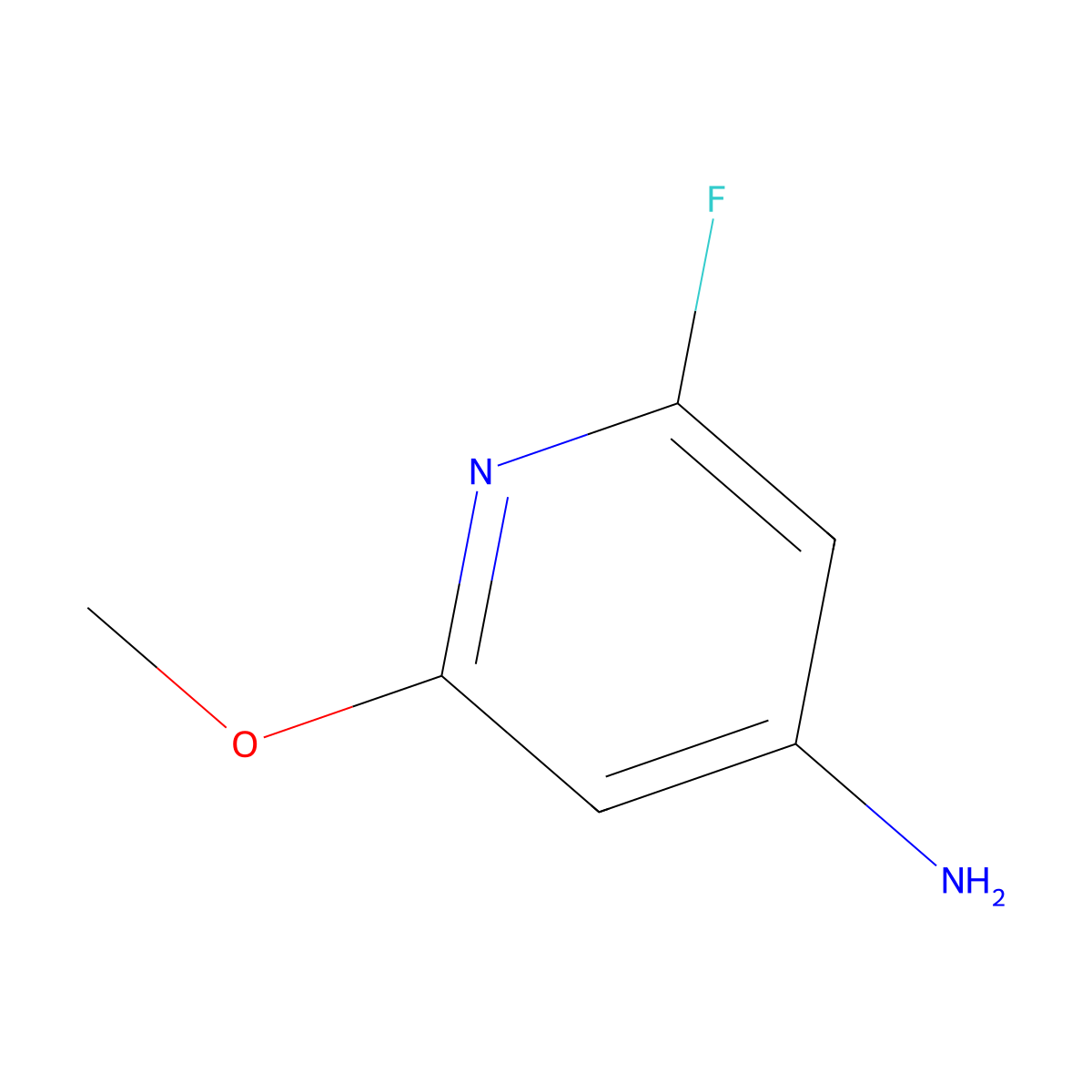 2-Fluoro-6-methoxypyridin-4-amine molecular structure, CAS 1227586-58-4