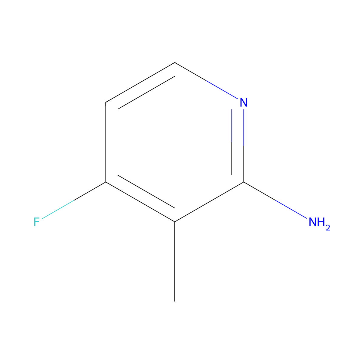 4-Fluoro-3-methylpyridin-2-amine molecular structure, CAS 1227586-61-9