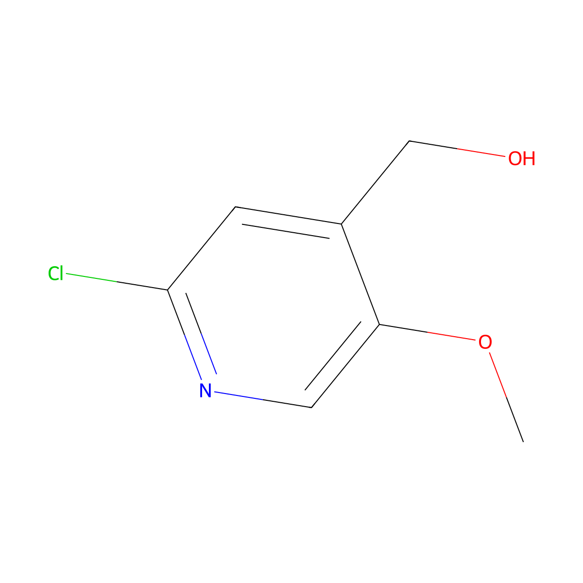 (2-Chloro-5-methoxypyridin-4-yl)methanol molecular structure, CAS 1227587-00-9