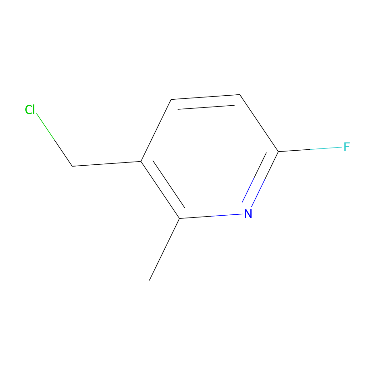 3-(Chloromethyl)-6-fluoro-2-methylpyridine molecular structure, CAS 1227587-12-3