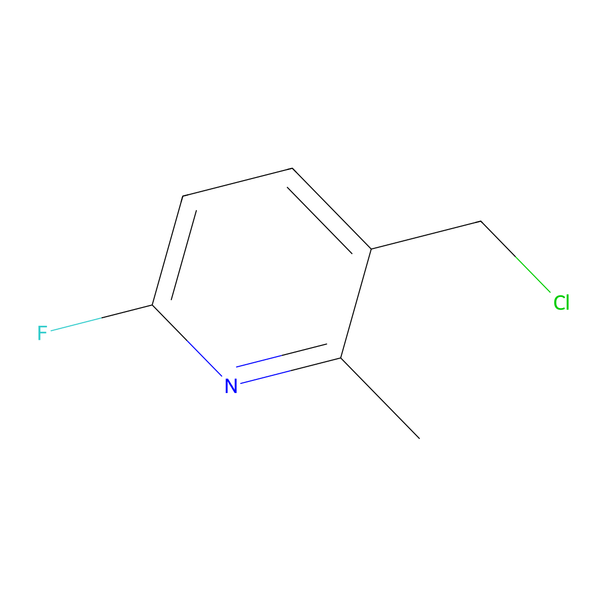 3-(Chloromethyl)-6-fluoro-2-methylpyridine molecular structure, CAS 1227587-12-3