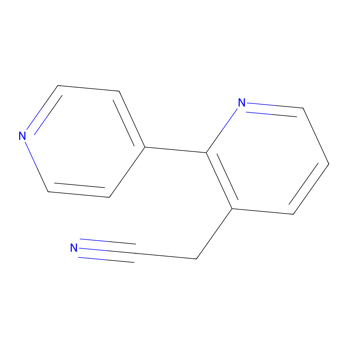 2-([2,4'-Bipyridin]-3-yl)acetonitrile molecular structure, CAS 1227587-19-0