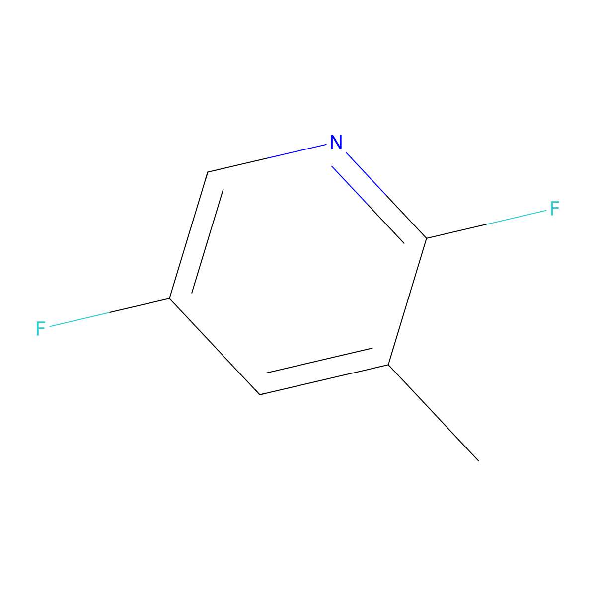 2,5-Difluoro-3-methylpyridine molecular structure, CAS 1227587-65-6