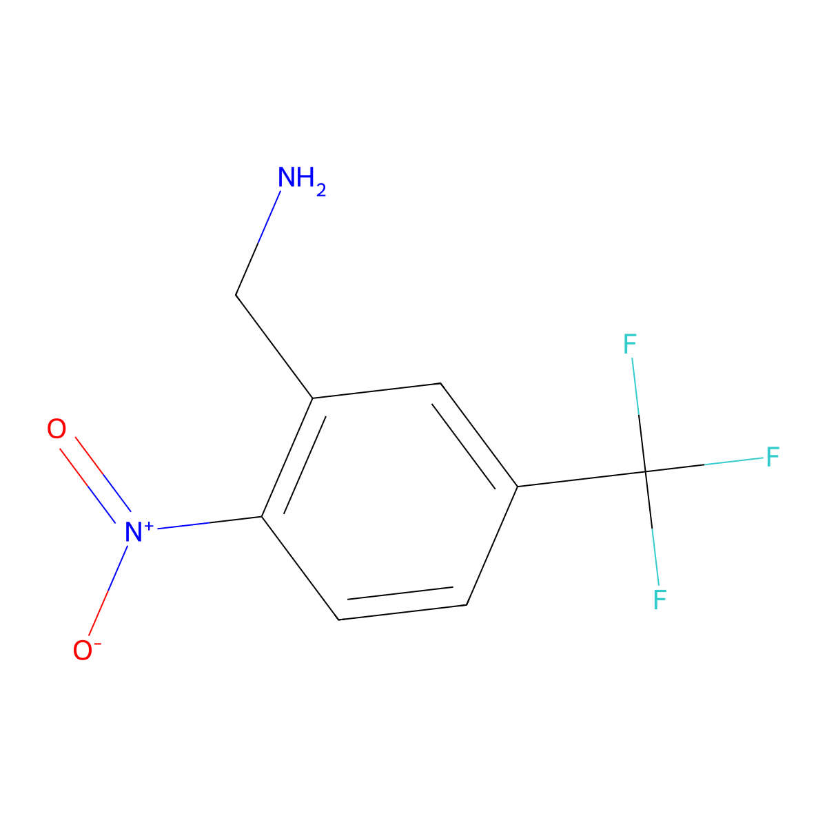 (2-Nitro-5-(trifluoromethyl)phenyl)methanamine molecular structure, CAS 1227587-74-7