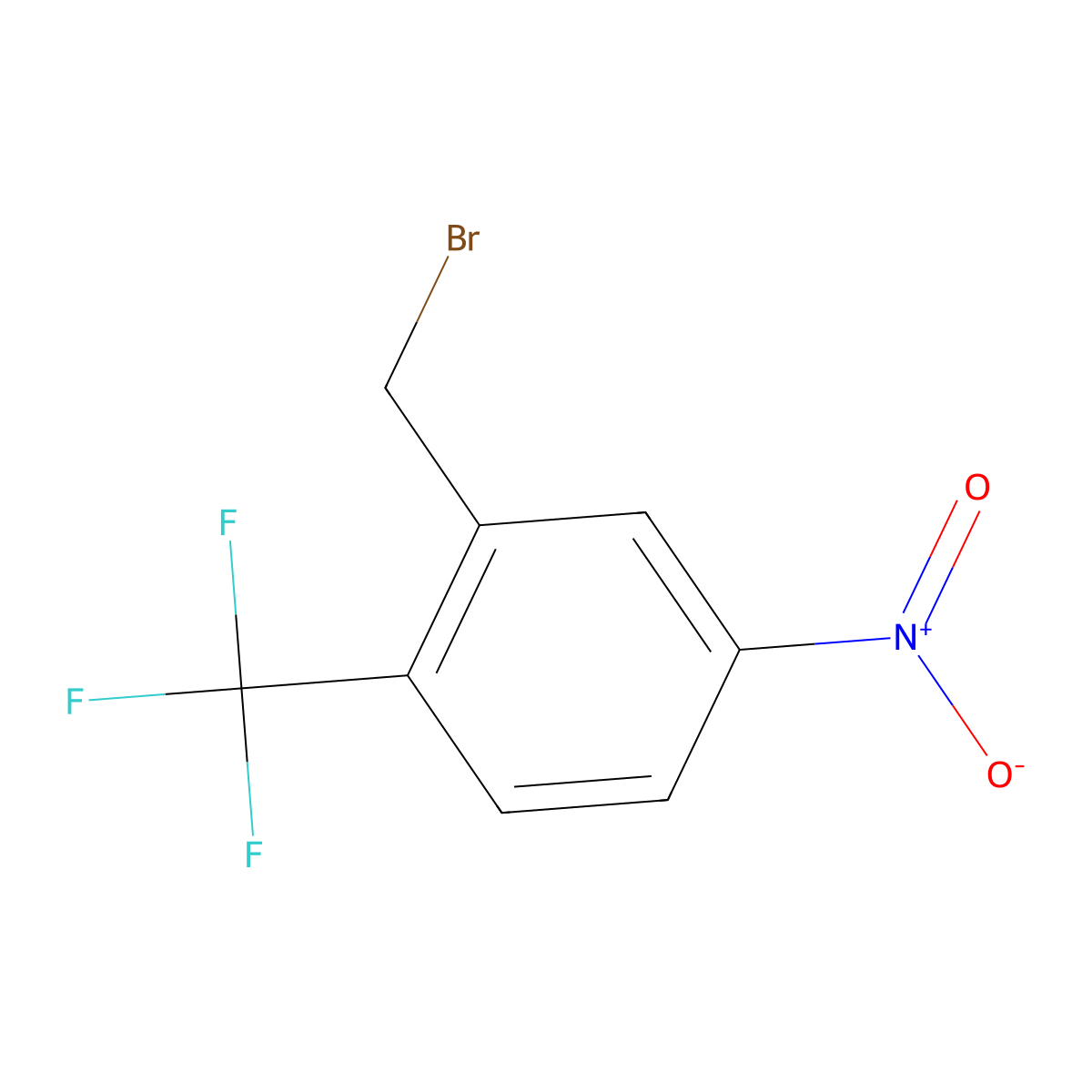 2-(Bromomethyl)-4-nitro-1-(trifluoromethyl)benzene molecular structure, CAS 1227587-81-6