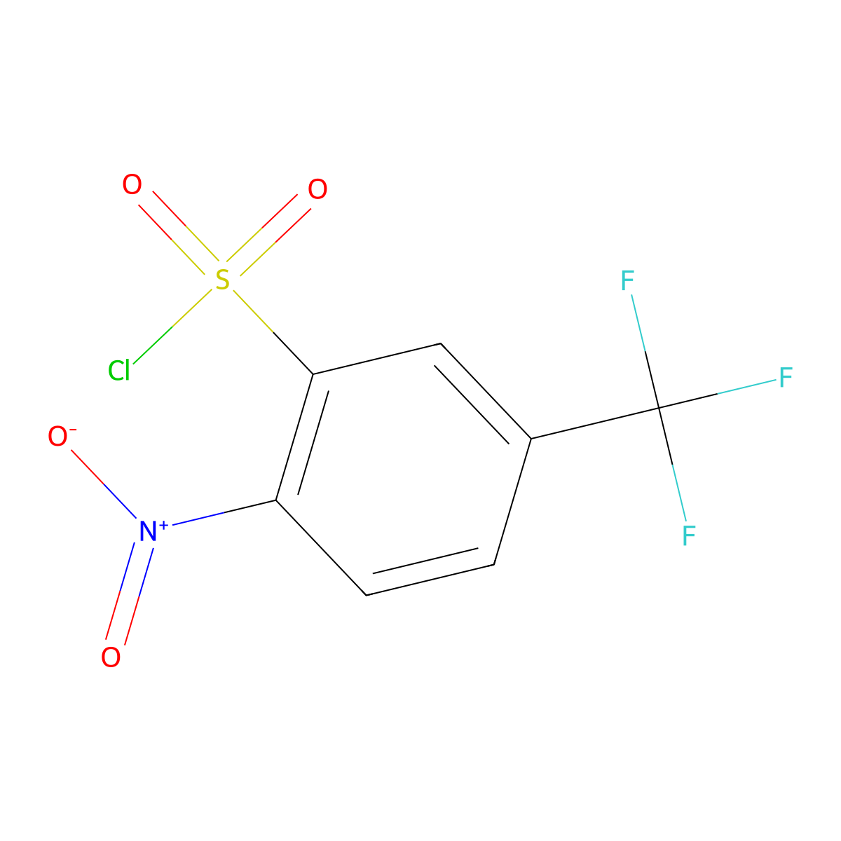 2-Nitro-5-trifluoromethyl-benzenesulfonyl chloride molecular structure, CAS 1227587-90-7