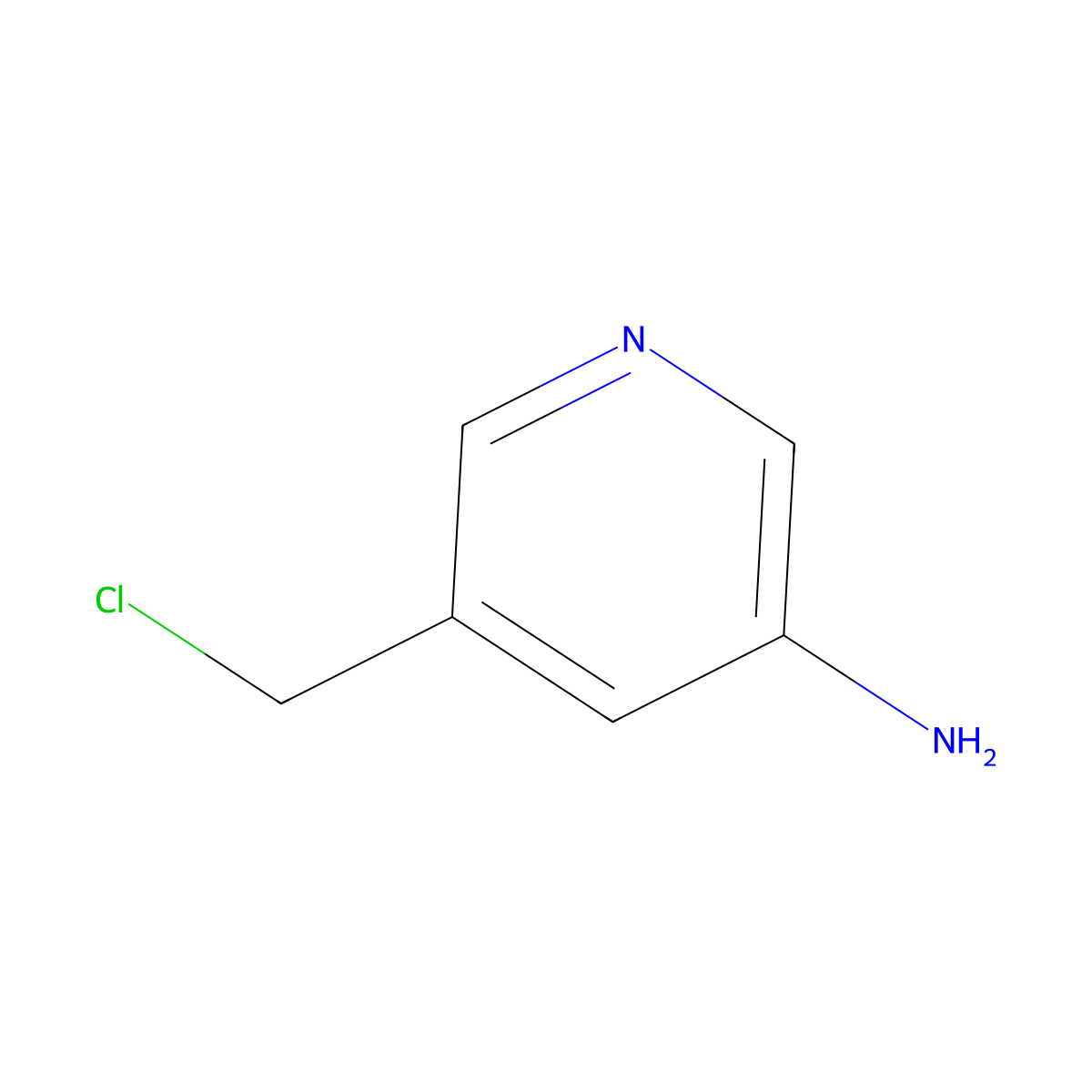 5-(Chloromethyl)pyridin-3-amine molecular structure, CAS 1227588-12-6