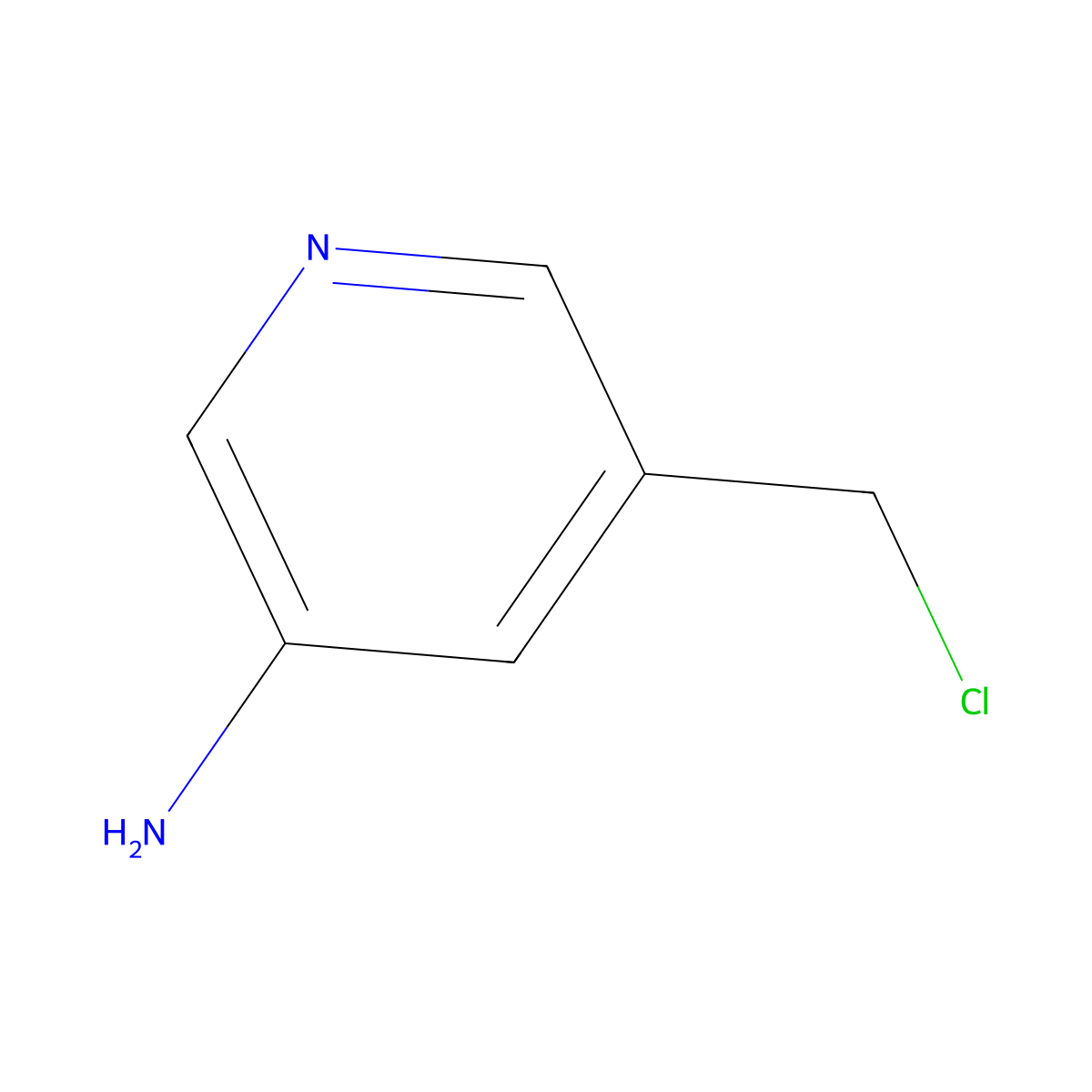 5-(Chloromethyl)pyridin-3-amine molecular structure, CAS 1227588-12-6