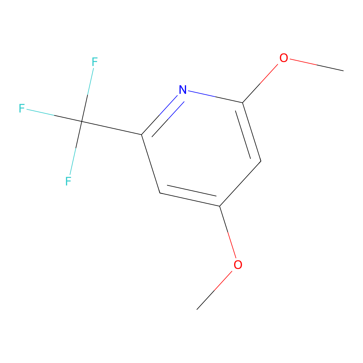 2,4-Dimethoxy-6-(trifluoromethyl)pyridine molecular structure, CAS 1227588-22-8