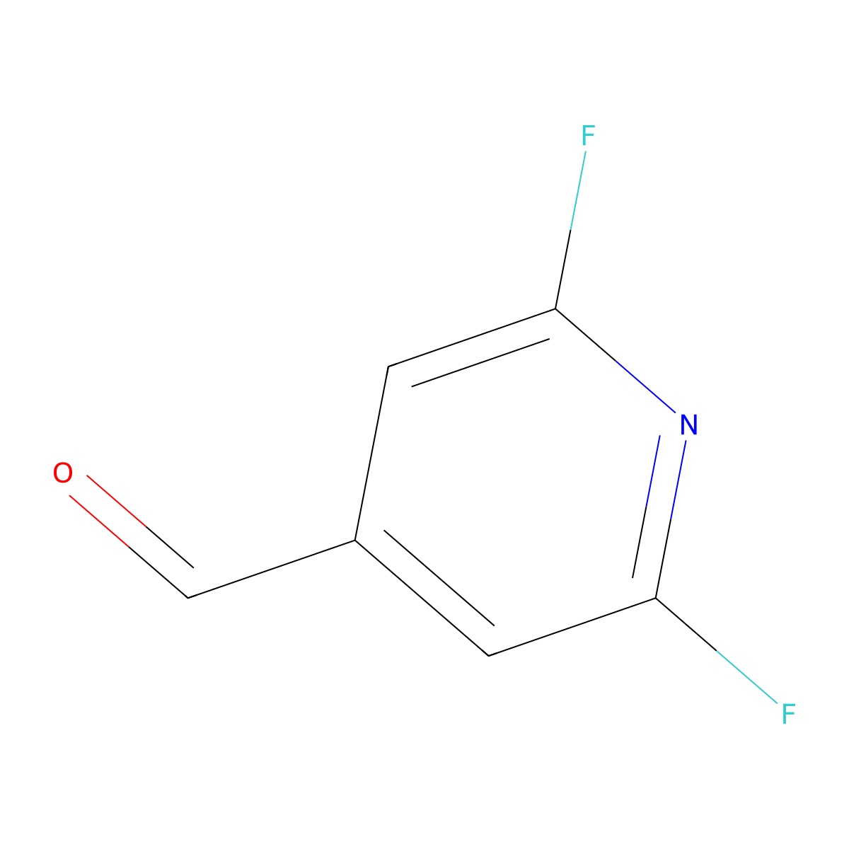 2,6-Difluoropyridine-4-carbaldehyde molecular structure, CAS 1227588-39-7