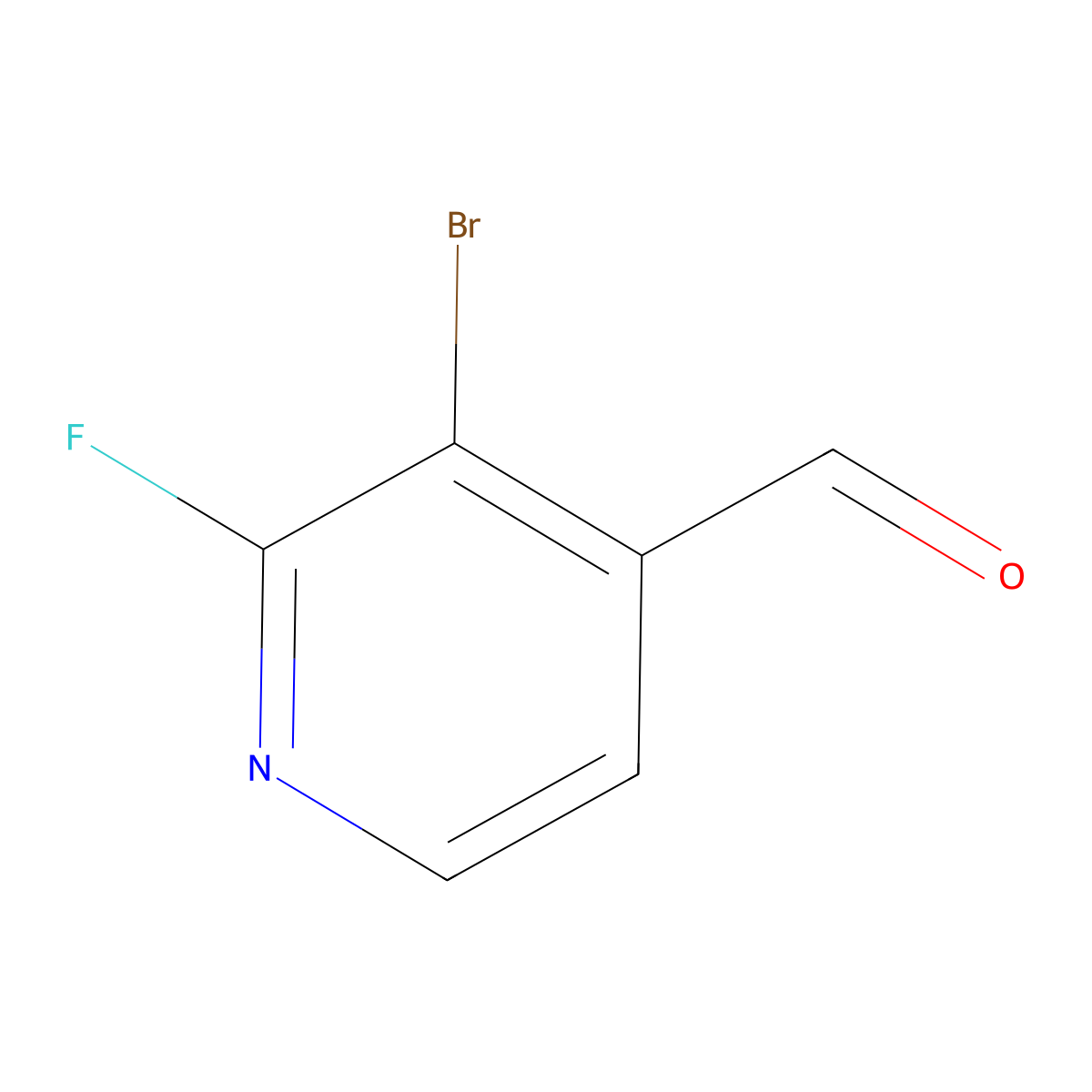 3-Bromo-2-fluoroisonicotinaldehyde molecular structure, CAS 1227588-66-0