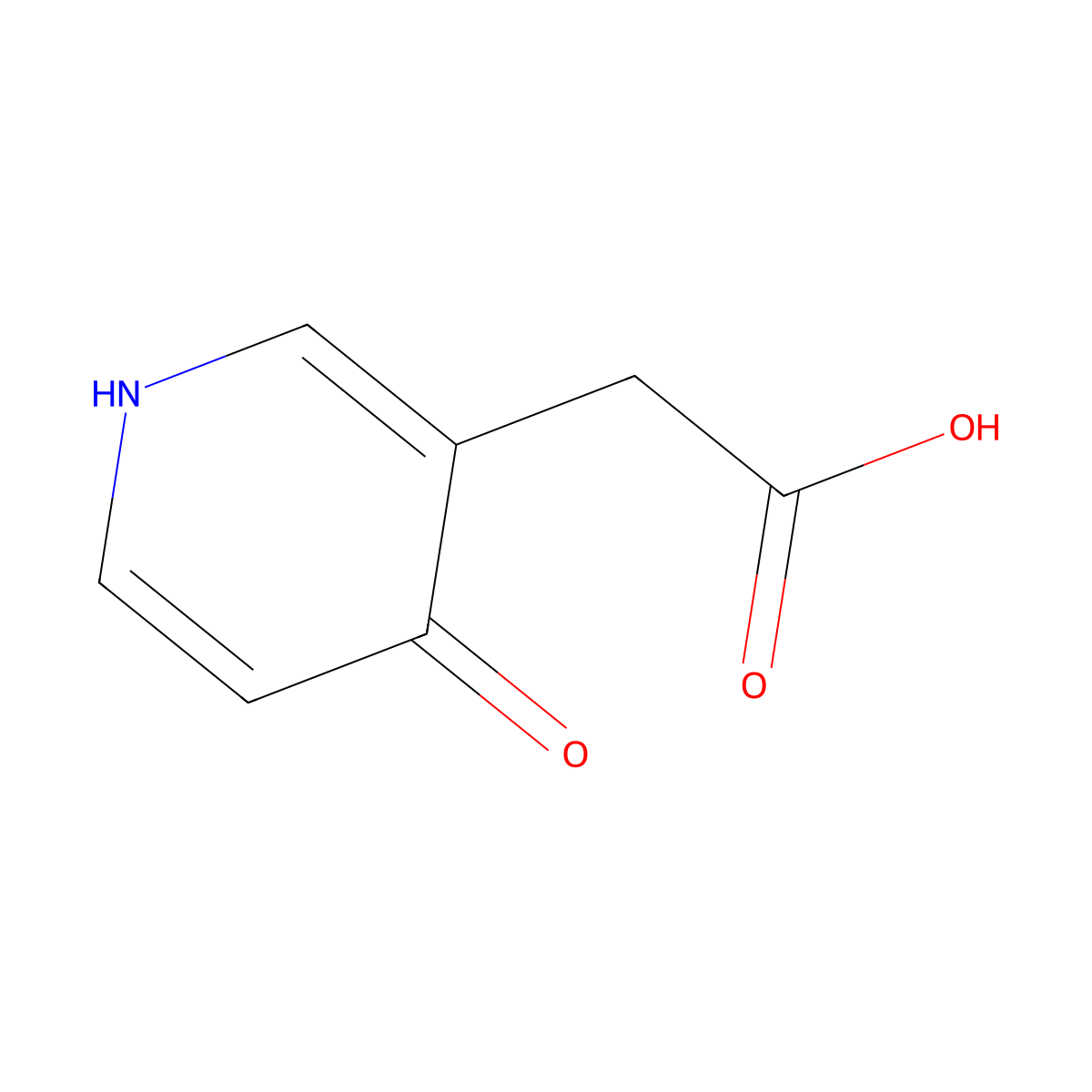2-(4-Hydroxypyridin-3-yl)acetic acid molecular structure, CAS 1227588-69-3
