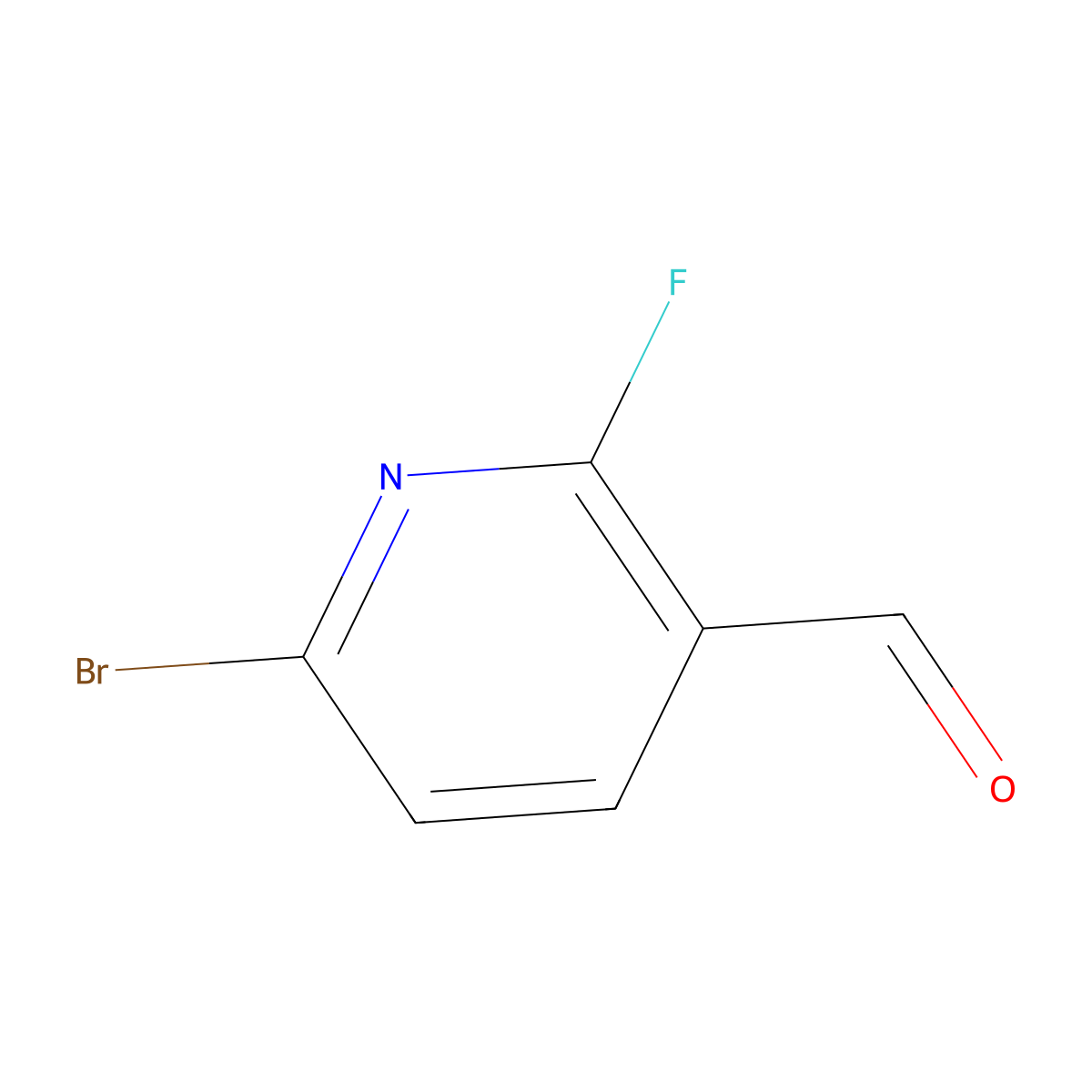 6-Bromo-2-fluoropyridine-3-carbaldehyde molecular structure, CAS 1227588-87-5
