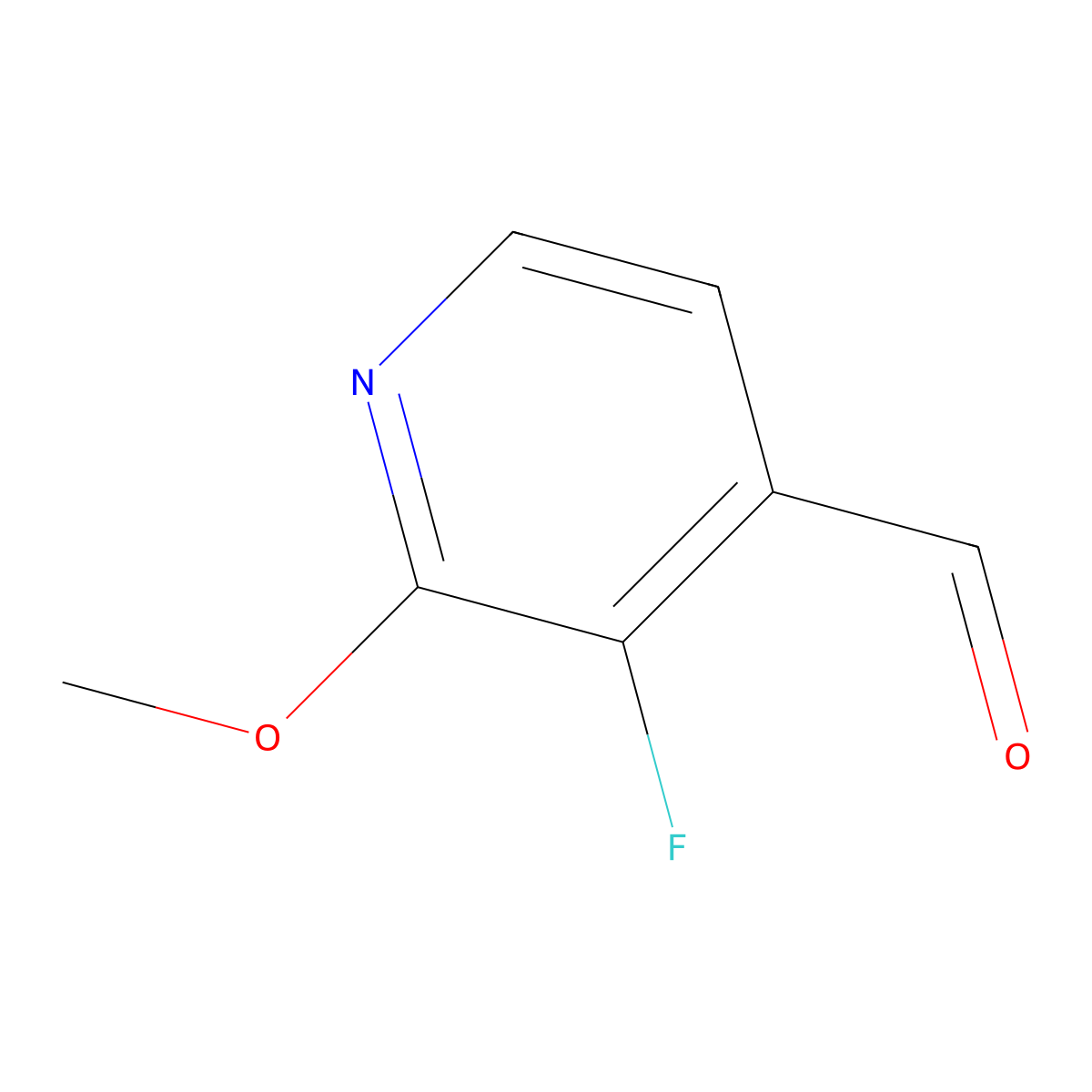 3-Fluoro-2-methoxypyridine-4-carbaldehyde molecular structure, CAS 1227589-00-5